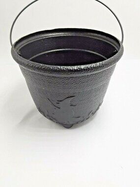 Halloween Cauldron Candy Pail Bucket Witch Black USA
